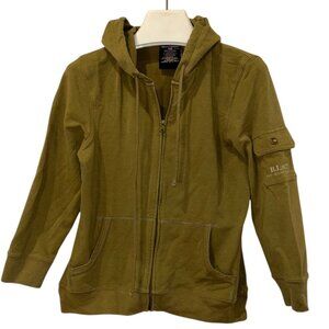 Ralph Lauren Polo olive khaki field cotton hoodie sweatshirt shirt top S